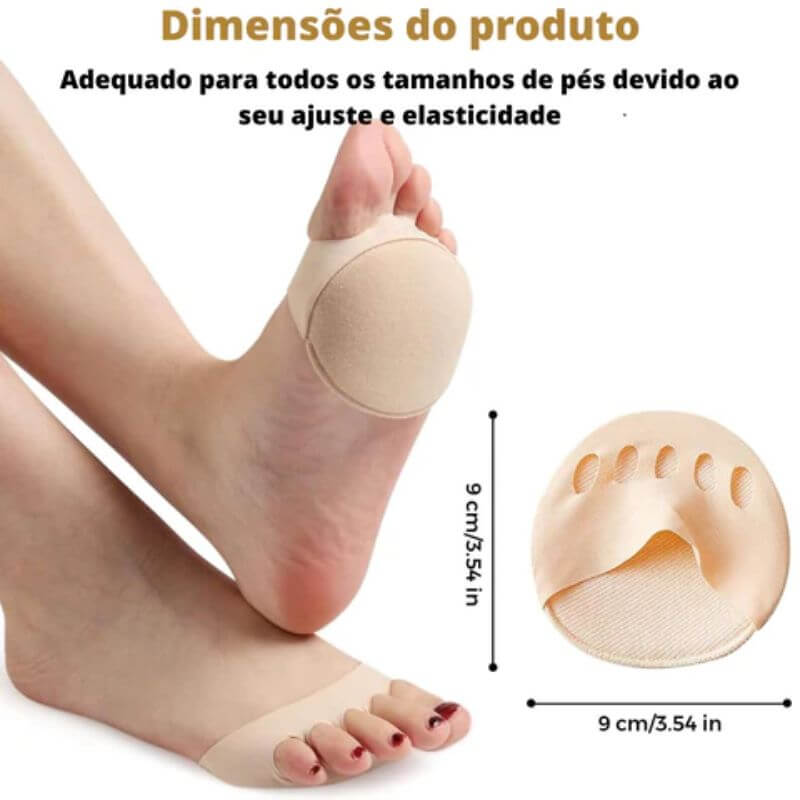 Almofada Terapêutica Antiderrapante Pé de Nuvem - Proteção Imediata no Metatarso e Joanetes