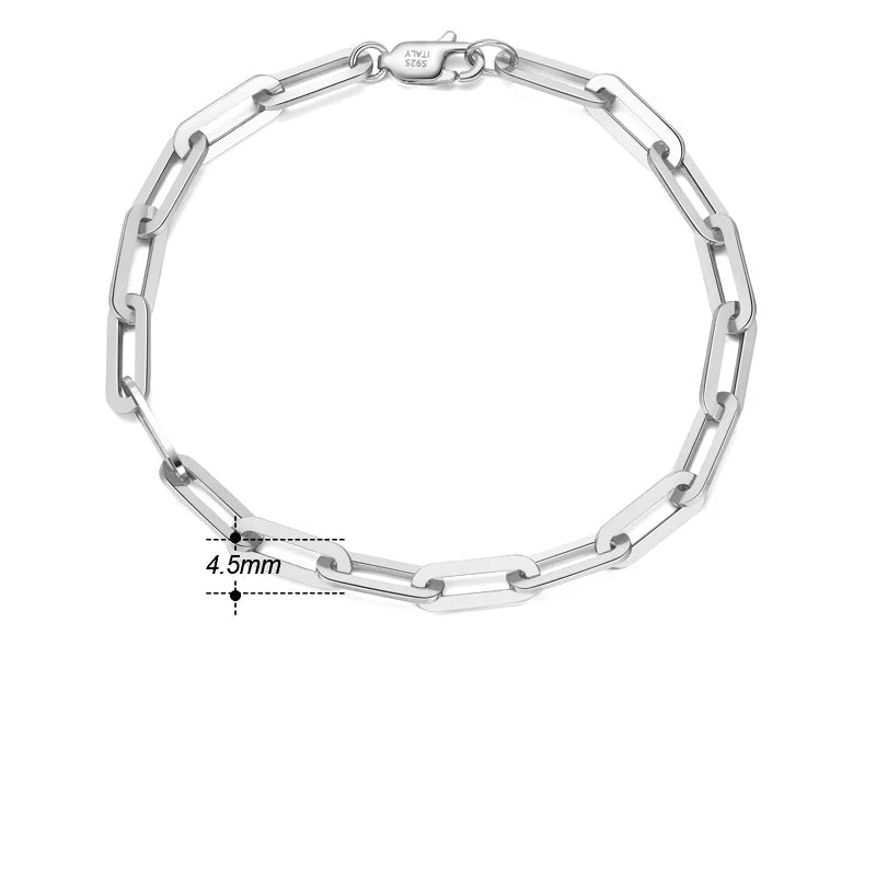 Orsa jóias 14k banhado a ouro 925 prata esterlina clipe de papel link corrente pulseiras para mulheres menina pulseira de prata jóias 2022 sb109