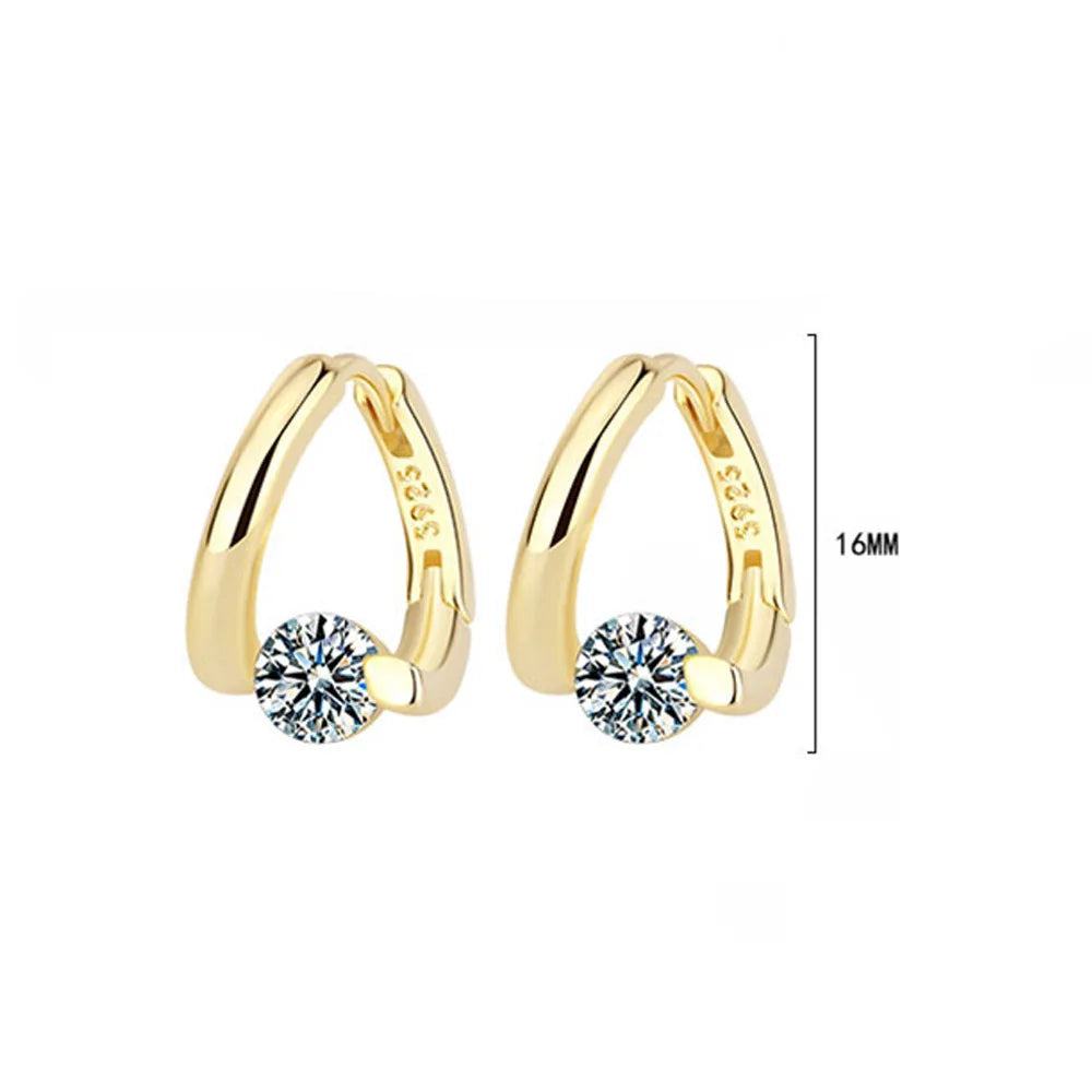 925 prata esterlina cristais de ouro brincos simples para mulheres moda casamento jóias de luxo 2024 tendência