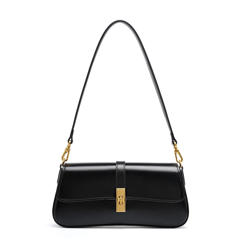 Designer de luxo feminino baguette saco alta qualidade couro genuíno bolsa ombro moda feminina crossbody sacos 2517
