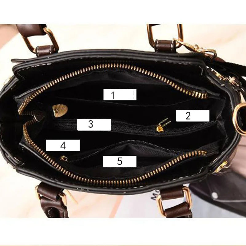 Bolsa de ombro toda em um para mulheres, bolsa de luxo, textura avançada, moda simples, 2021