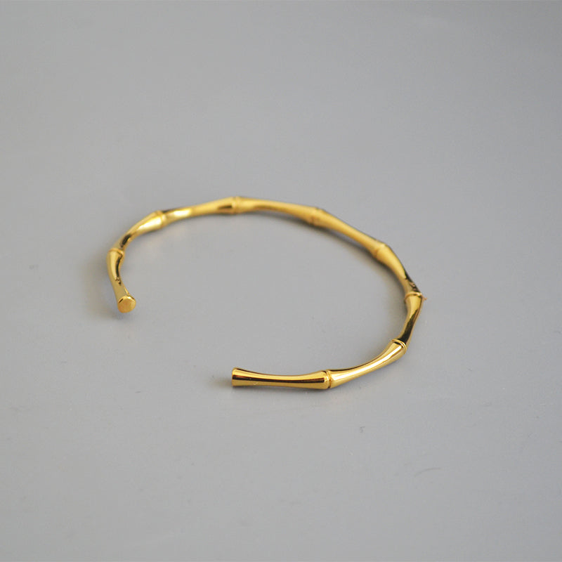 Aço inoxidável cor de ouro bambu conjunta pulseiras 2023 tendência pulseira para mulheres masculino festa romântica presente moda jóias