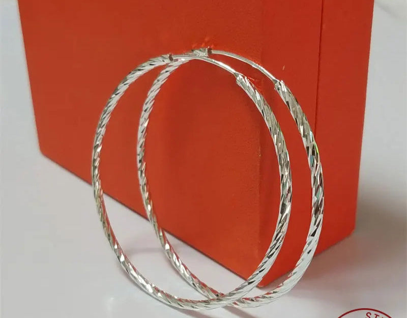 Senlissi - Brincos de argola femininos 18K AMARELO banhado a ouro 925 prata esterlina brincos de gota da moda C takoьги Kotyьца Kotyьц SL009