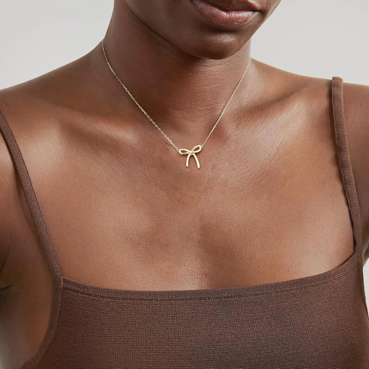 Colar de ouro para mulheres colar de arco banhado a ouro prata colar bonito arco pingente gargantilha corrente colares para mulheres jóias presente
