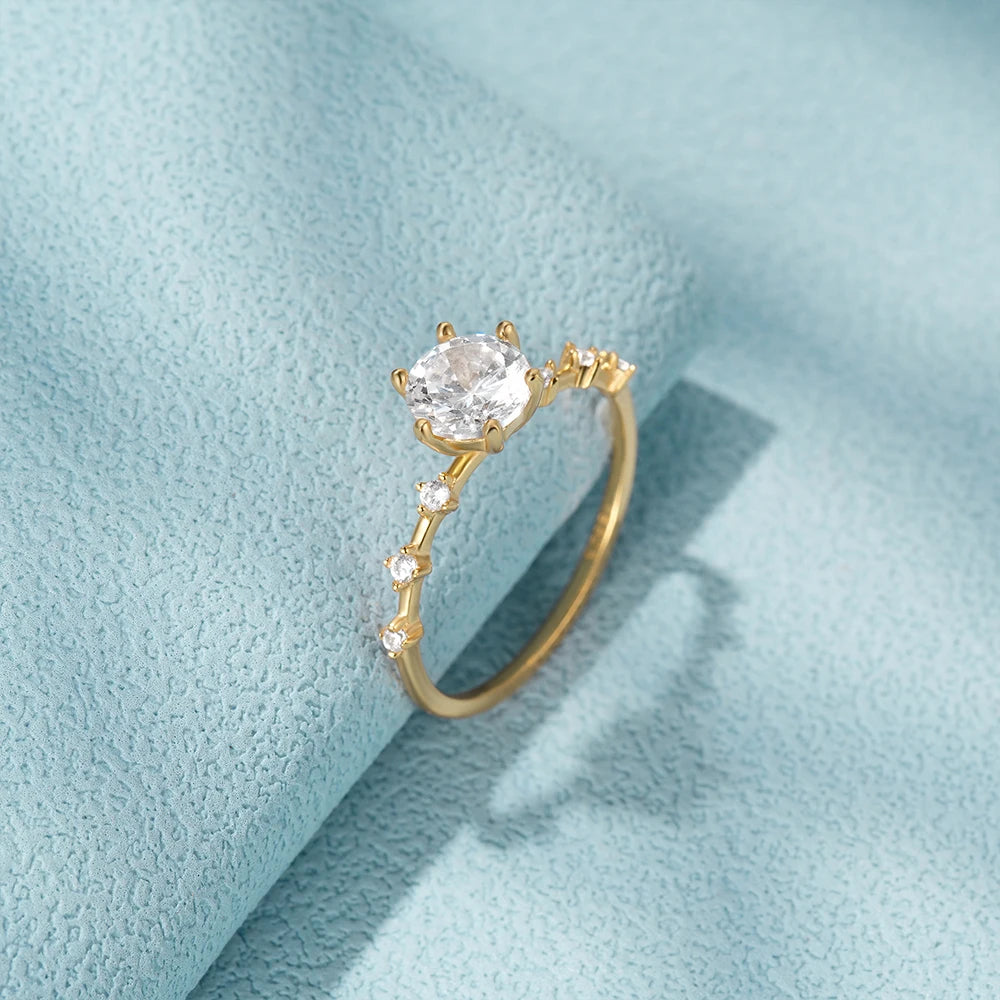 Roxi simples forma de ovo roxo cristal anéis de ouro para mulheres anéis jóias 925 prata esterlina anel de dedo ins anel de casamento anillos