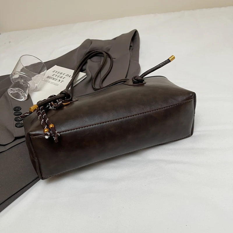 Bolsa de ombro de couro pu para mulheres 2025 primavera y2k tendência feminina bolsa crossbody bolsas e bolsas retrô sacola