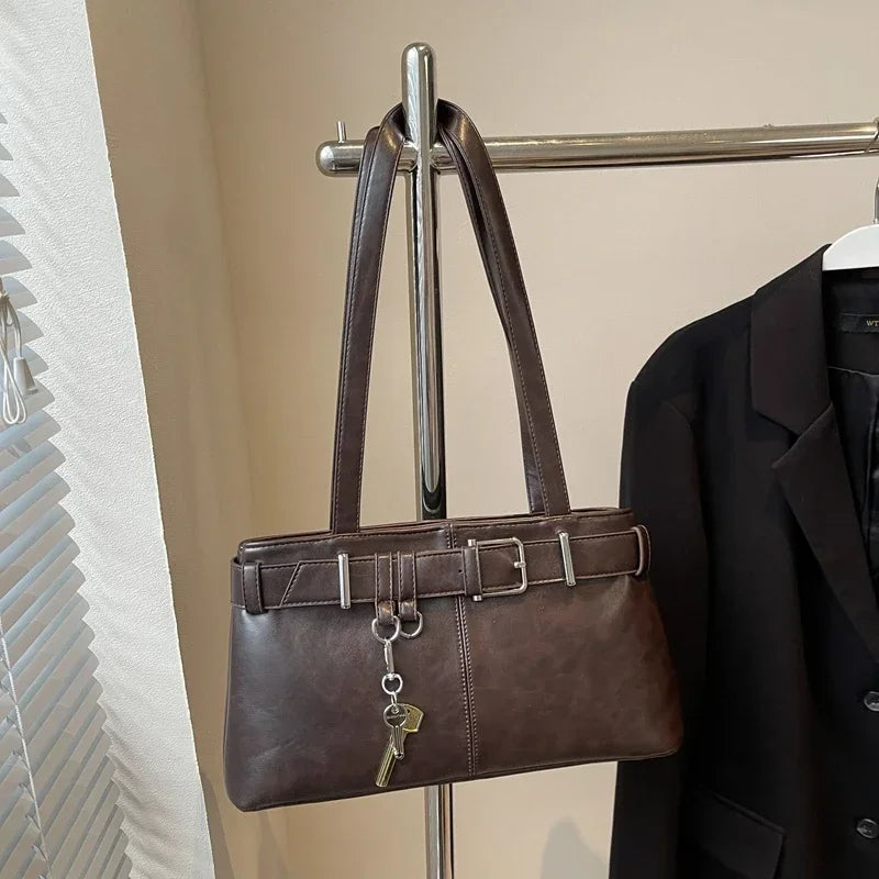 Casual sólido compartimento interior sacos de ombro sacos de ombro grande capacidade venda quente sacos para mulheres zíper pu bolsas femininas