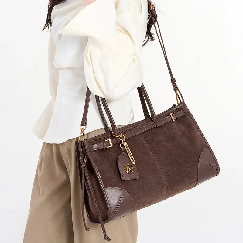 2024 novo outono/inverno motocicleta saco de couro fosco sacola commuter bolsa elegante versátil ombro único inclinação cros