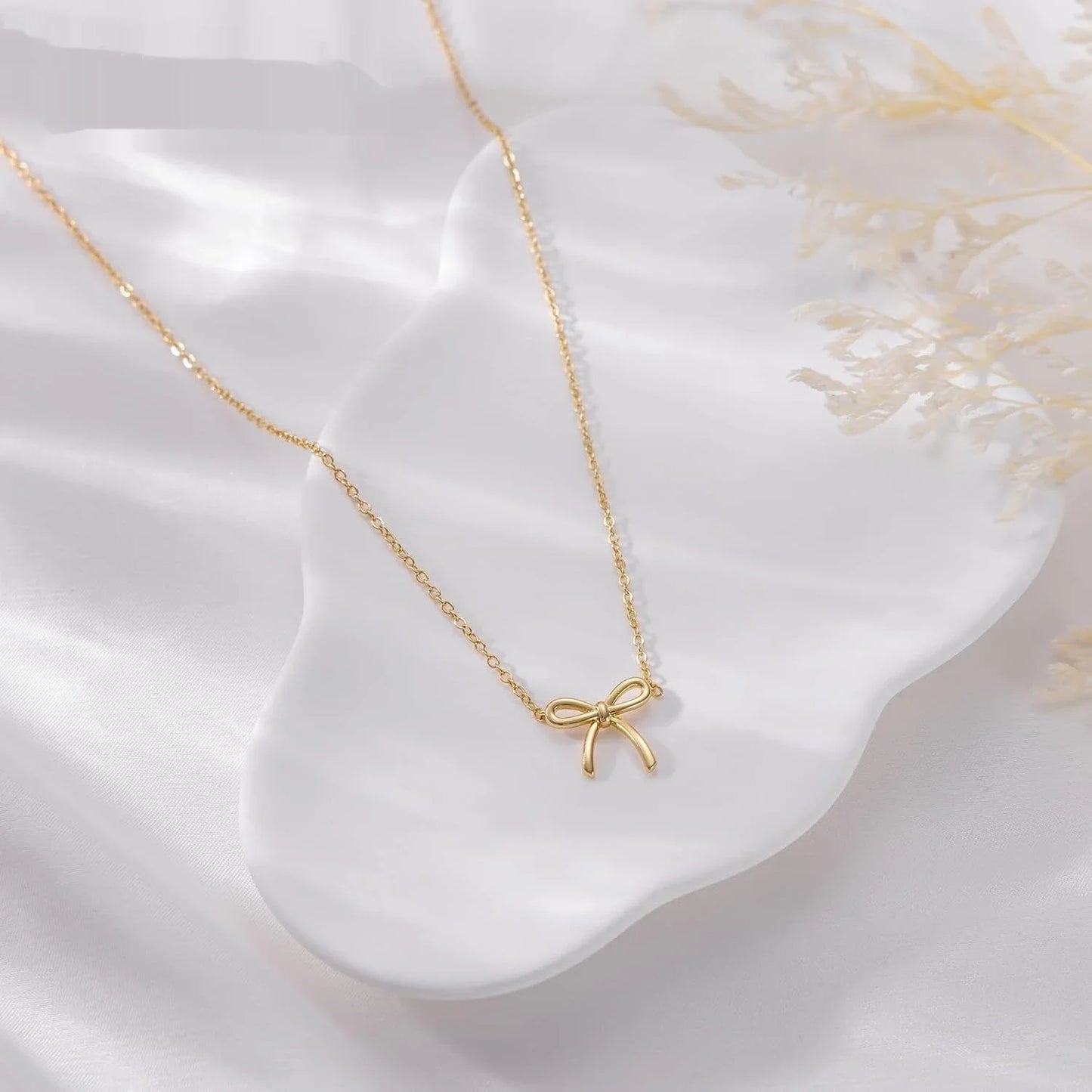 Colar de ouro para mulheres colar de arco banhado a ouro prata colar bonito arco pingente gargantilha corrente colares para mulheres jóias presente