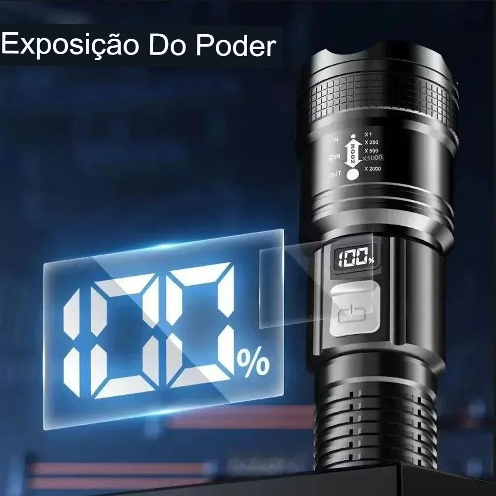 Lanterna Raio Tático - Lanterna LED de Alta potência, Ilumina até 1500 Metros