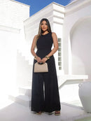 Macacão Longo Alça Larga Faixa Para Amarração