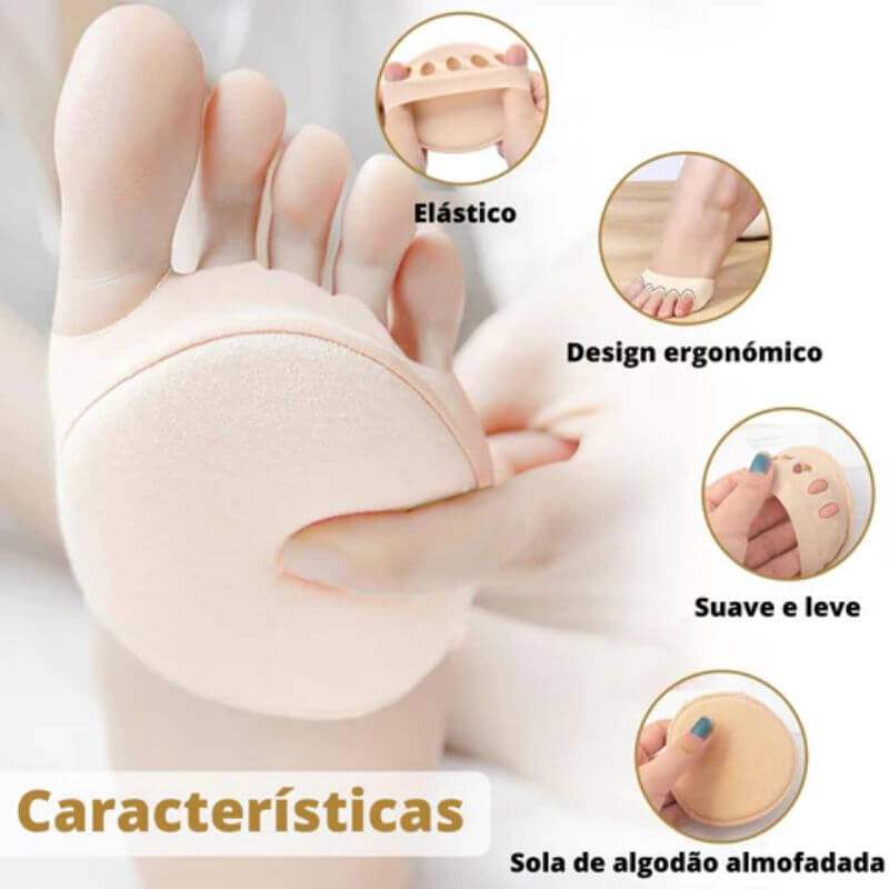 Almofada Terapêutica Antiderrapante Pé de Nuvem - Proteção Imediata no Metatarso e Joanetes