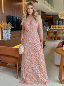 Vestido Longo Estampado Samy