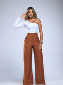 Calça Pantalona com Botões