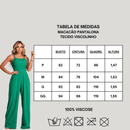 Macacão Longo Pantalona Tradicional com Alça - Viscolinho Premium