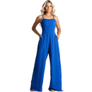 Macacão Longo Pantalona Tradicional com Alça - Viscolinho Premium