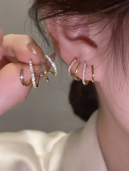 Brincos Quatro Pontas - Folheado a Ouro 18K