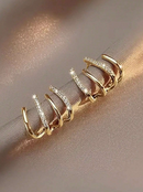 Brincos Quatro Pontas - Folheado a Ouro 18K