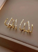 Brincos Quatro Pontas - Folheado a Ouro 18K