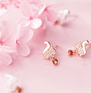 Brincos Modian-Squirrel para mulheres, prata esterlina 925, design original, cor ouro rosa, moda fofa, 100%