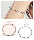 ZDADAN 925 prata esterlina safira charme pulseira corrente para mulheres moda jóias acessórios