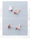 Brincos Modian-Squirrel para mulheres, prata esterlina 925, design original, cor ouro rosa, moda fofa, 100%
