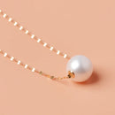 NYMPH-Colar Pingente de Ouro Amarelo Puro 18K para Mulheres, Jóias Pérolas Finas, Água Doce AU750 Natural, Presente de Festa, 8-11mm