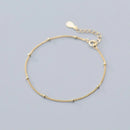 Wantme moda minimalista redondo grânulo link corrente charme pulseira & pulseira para mulheres genuíno 925 prata esterlina jóias presente 2020