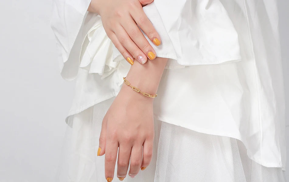 Orsa jóias 14k banhado a ouro 925 prata esterlina clipe de papel link corrente pulseiras para mulheres menina pulseira de prata jóias 2022 sb109