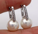 Brincos pendientes de ouro 18k genuínos harpa pearlstuds brincos de ferradura para mulheres presentes de casamento