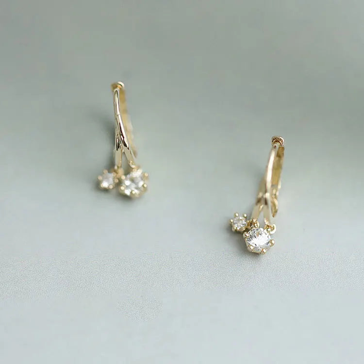925 prata esterlina coreano brincos de cristal brilhante para mulheres bonito pequeno estudante jóias acessórios presentes namorada