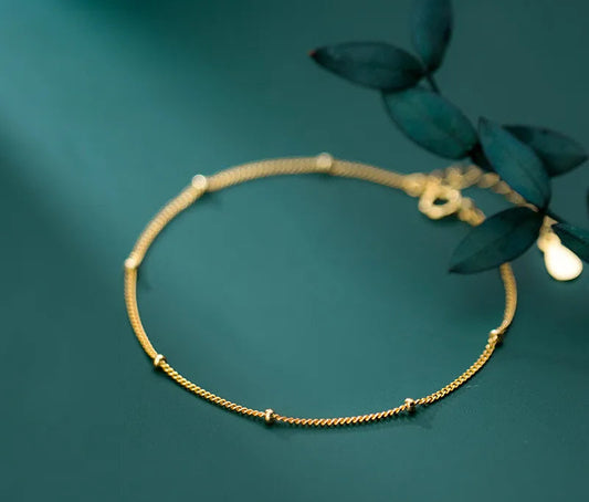 Wantme moda minimalista redondo grânulo link corrente charme pulseira & pulseira para mulheres genuíno 925 prata esterlina jóias presente 2020