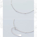 Wantme moda minimalista redondo grânulo link corrente charme pulseira & pulseira para mulheres genuíno 925 prata esterlina jóias presente 2020