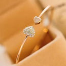 Pulseiras e braceletes punk de punho aberto, joias da moda para mulheres e homens, pulseras mujer, batimento cardíaco, folha, seta, triângulo, coração, pulseira quente