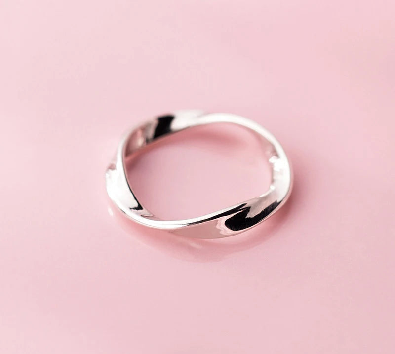 Modian minimalista rotação onda anéis para mulheres moda 925 prata esterlina simples anel geométrico jóias finas 2020 novo design
