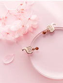 Brincos Modian-Squirrel para mulheres, prata esterlina 925, design original, cor ouro rosa, moda fofa, 100%