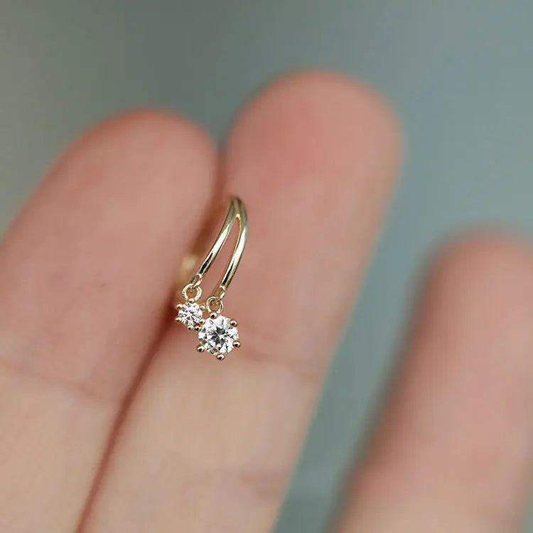 925 prata esterlina coreano brincos de cristal brilhante para mulheres bonito pequeno estudante jóias acessórios presentes namorada