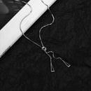 Novo 925 prata esterlina triângulo geométrico colar para mulheres ajustável clavícula corrente camisola corda corrente jóias presentes