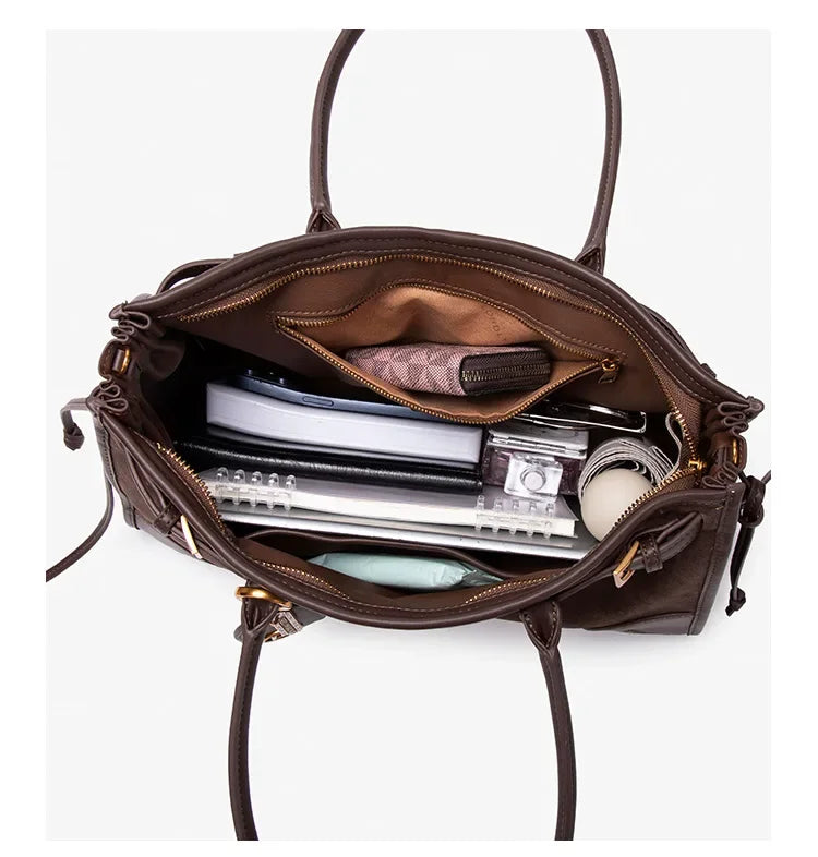 2024 novo outono/inverno motocicleta saco de couro fosco sacola commuter bolsa elegante versátil ombro único inclinação cros