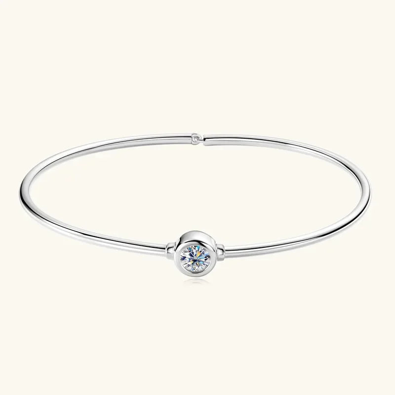 S925 prata esterlina 18k banhado a ouro branco 5mm corte redondo vvs1 d real gra moissanite diamantes pulseiras jóias finas presente