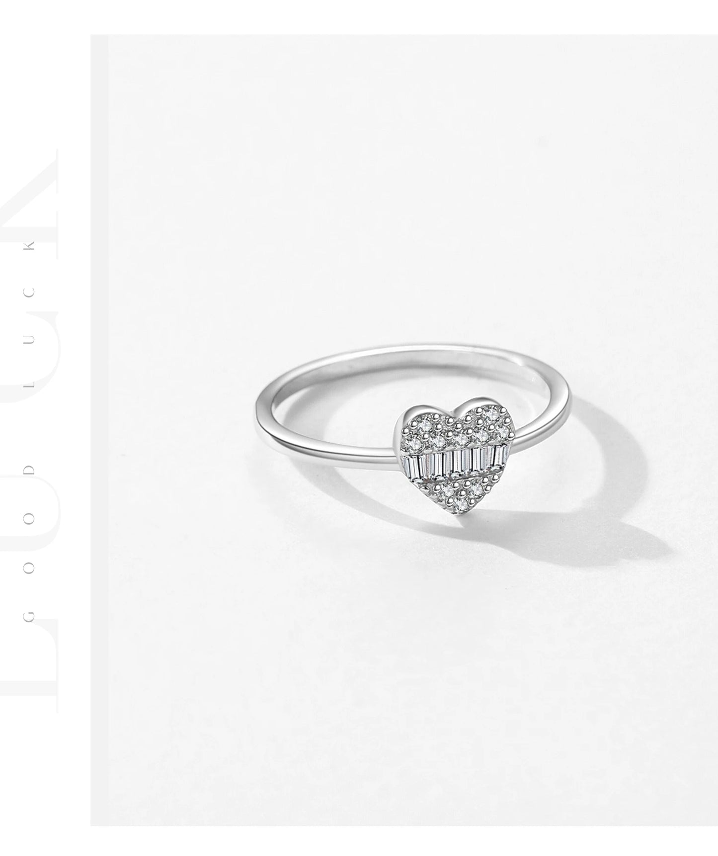 Modian 925 prata esterlina simples clássico coração amor deslumbrante zircônia anel para casamento feminino platinado jóias finas presentes