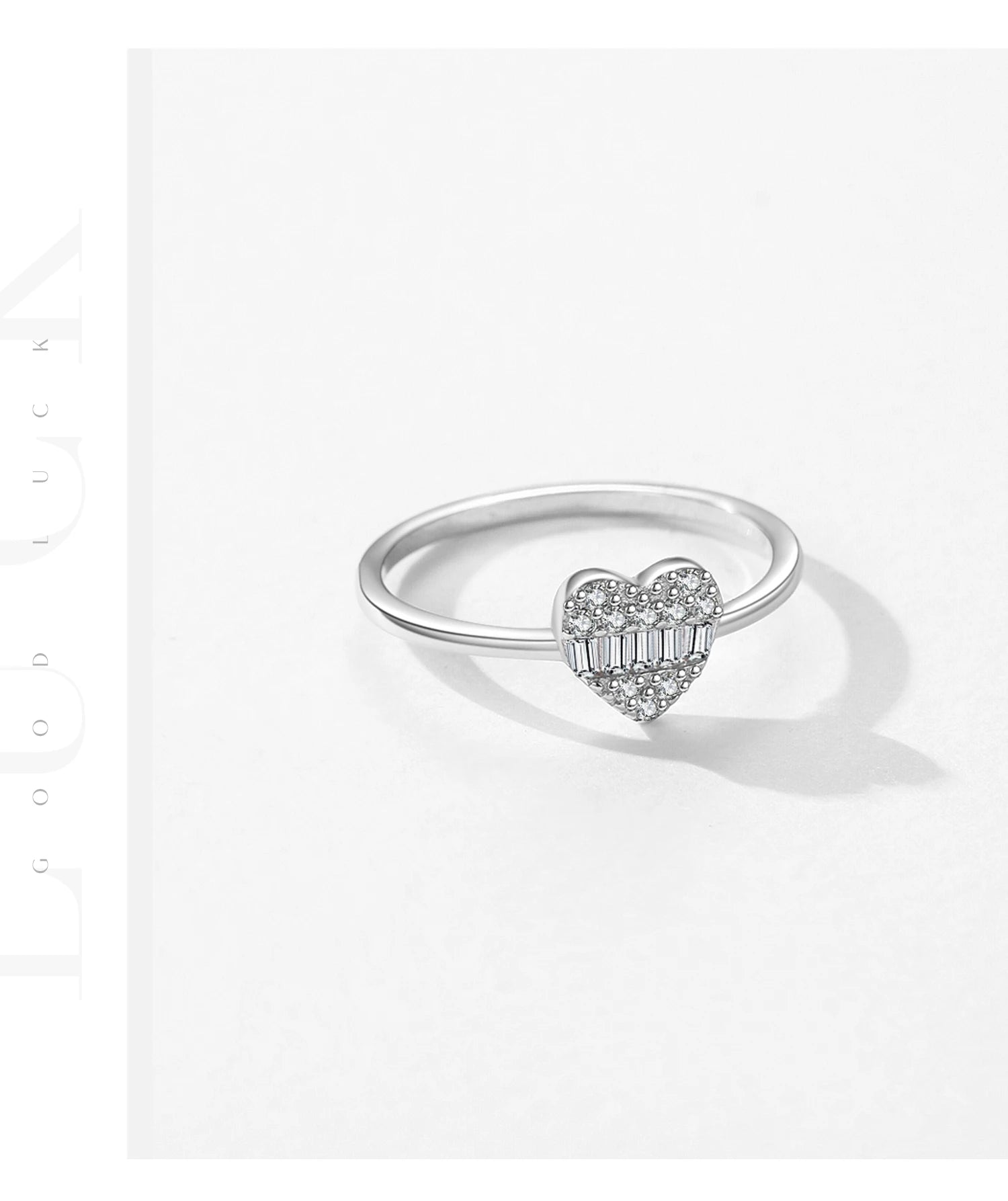 Modian 925 prata esterlina simples clássico coração amor deslumbrante zircônia anel para casamento feminino platinado jóias finas presentes