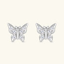 Oxtao 925 prata esterlina moissanite borboleta brincos jóias femininas espumante laboratório diamante piercing brinco presente gra certificado