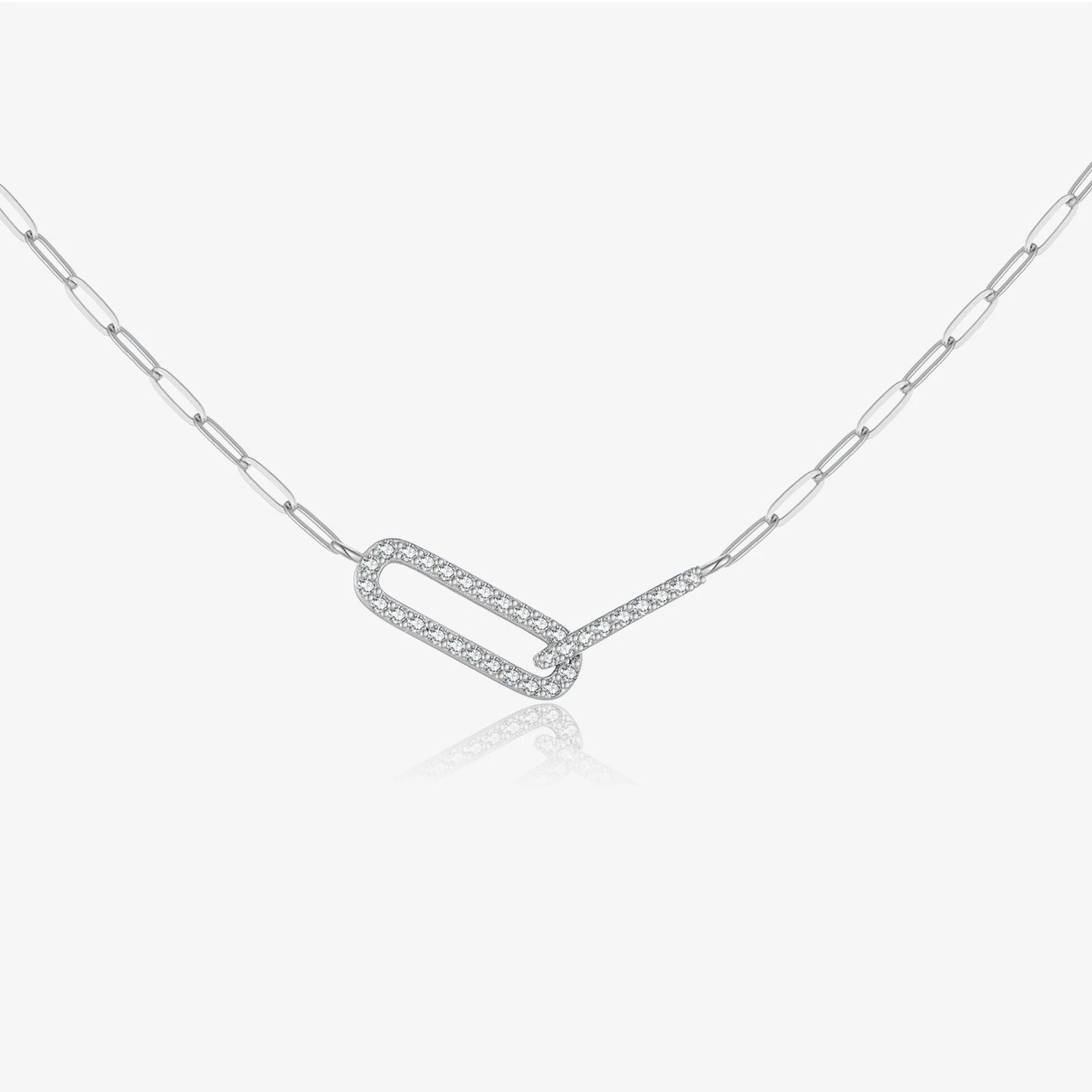 Dplaopa 925 prata esterlina geométrica oco cz zircão pingente longo colar corrente 2025 feminino brilhante fino luxo jóias de casamento