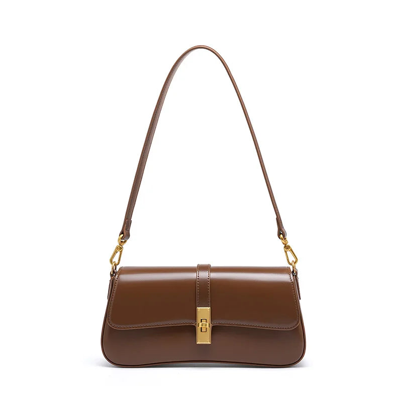 Designer de luxo feminino baguette saco alta qualidade couro genuíno bolsa ombro moda feminina crossbody sacos 2517