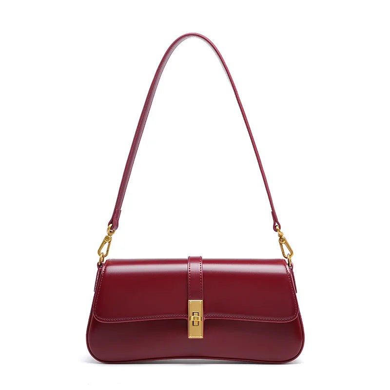 Designer de luxo feminino baguette saco alta qualidade couro genuíno bolsa ombro moda feminina crossbody sacos 2517