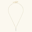 Anziw 2,8 mm 0,56 quilates. Moissanite pingente colar para mulher 925 prata corrente ajustável barra de 7 pedras colares tendência jóias presentes