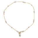 Colar de Corrente de Pérolas de Água Doce para Mulheres 100% Natural, Ouro 14K Cheio, Sem Jóias Desvanecentes, Presentes de Ano Novo, Venda Quente