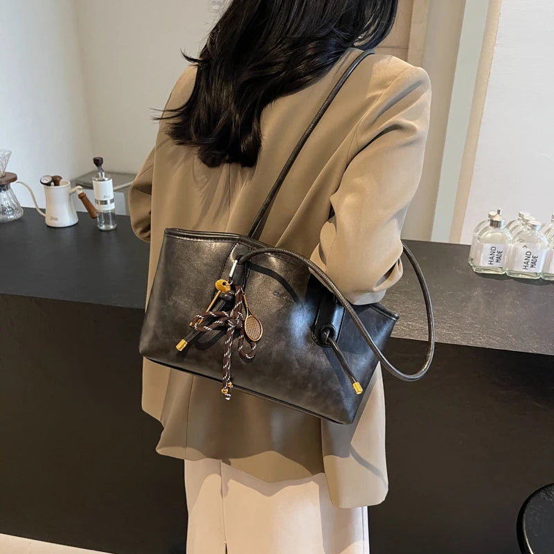 Bolsa de ombro de couro pu para mulheres 2025 primavera y2k tendência feminina bolsa crossbody bolsas e bolsas retrô sacola