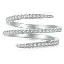 Trumium-Anéis de meteoro criativo para mulheres, 100% 925 prata esterlina, banhado a ouro 18k, linha completa de zircão 5a, presente de casamento luxuoso